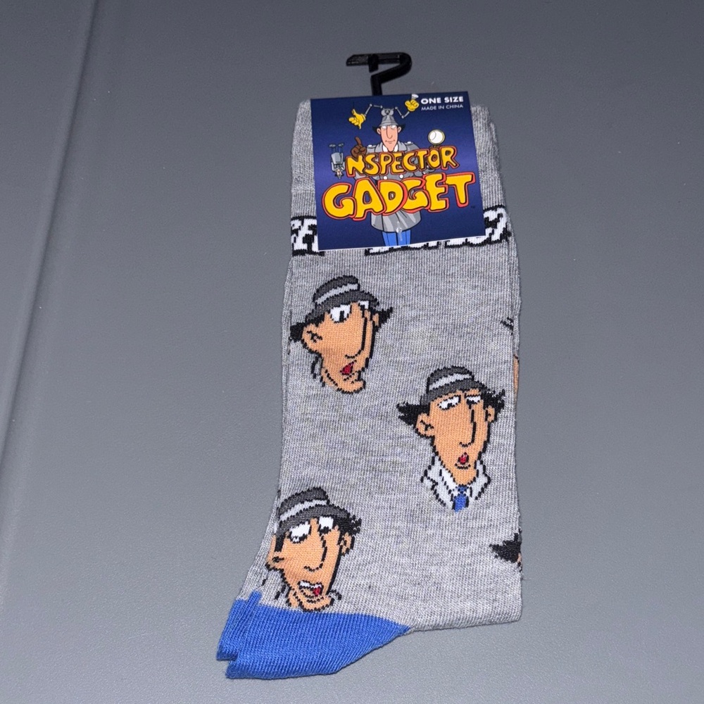Gray and Blue Men's Socks